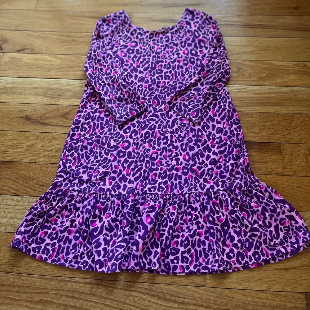 Lilly Pulitzer Purple and Pink Leopard Print Kids Dress
